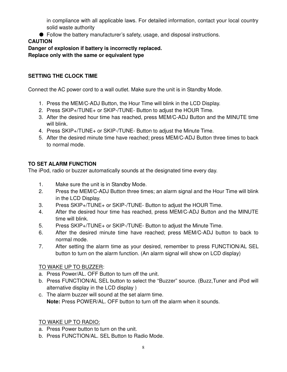 Curtis IP1005BUK User Manual | Page 8 / 11