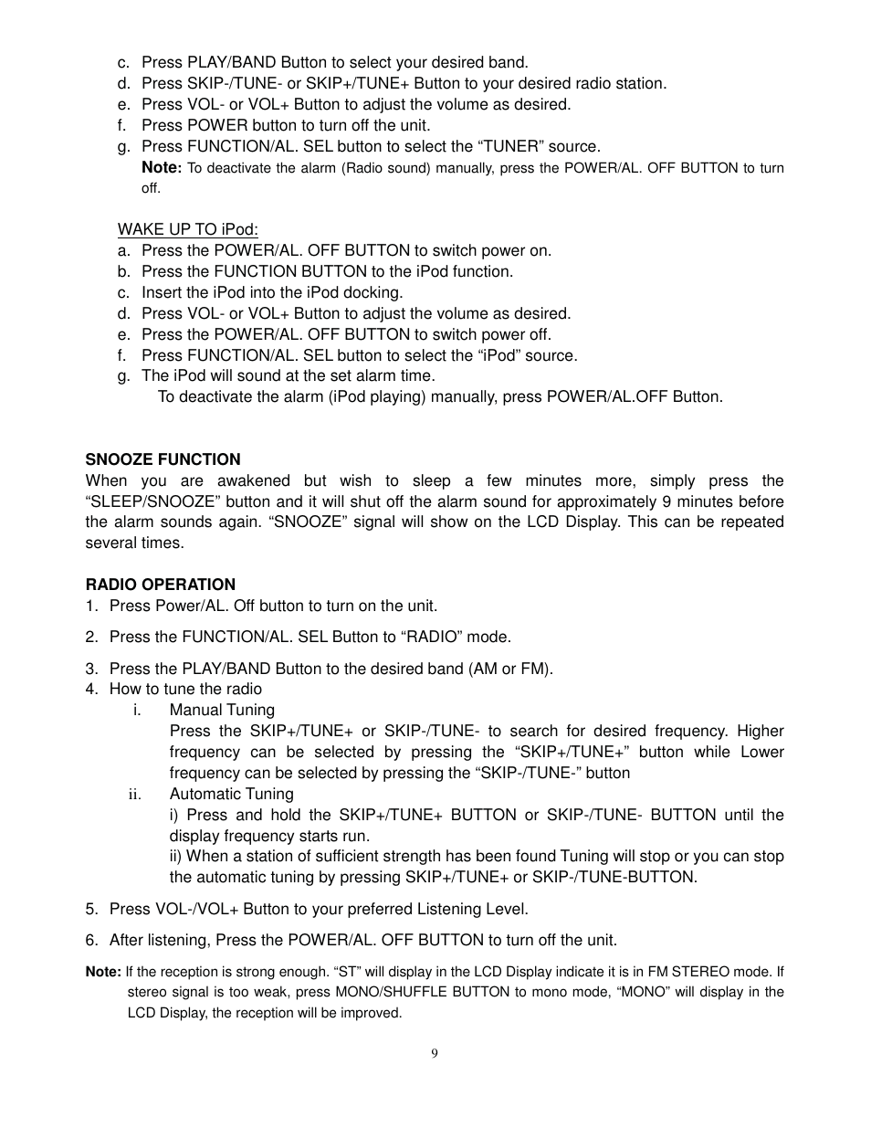 Curtis IP1005BUK User Manual | Page 9 / 11