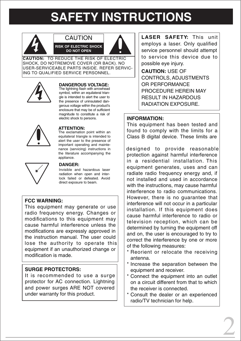 Safety instructions | Curtis IP1006UK User Manual | Page 2 / 15