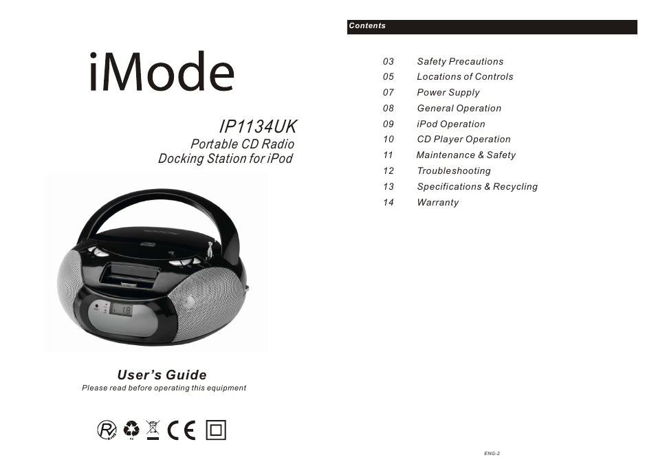 Curtis IP1134UK User Manual | 7 pages