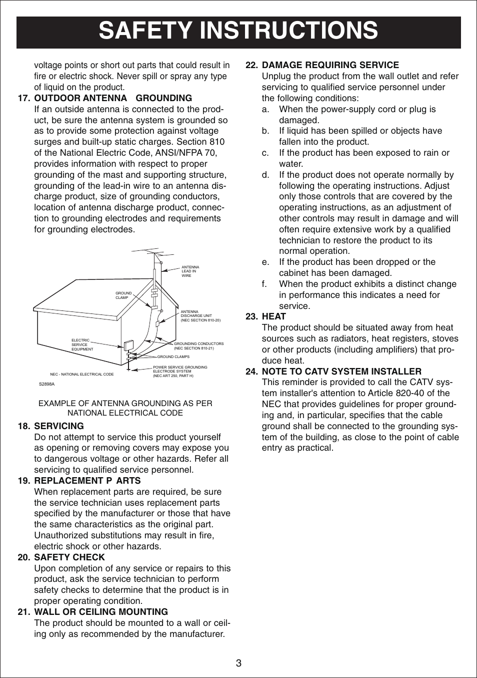 Safety instructions | Curtis IP1490 User Manual | Page 4 / 21