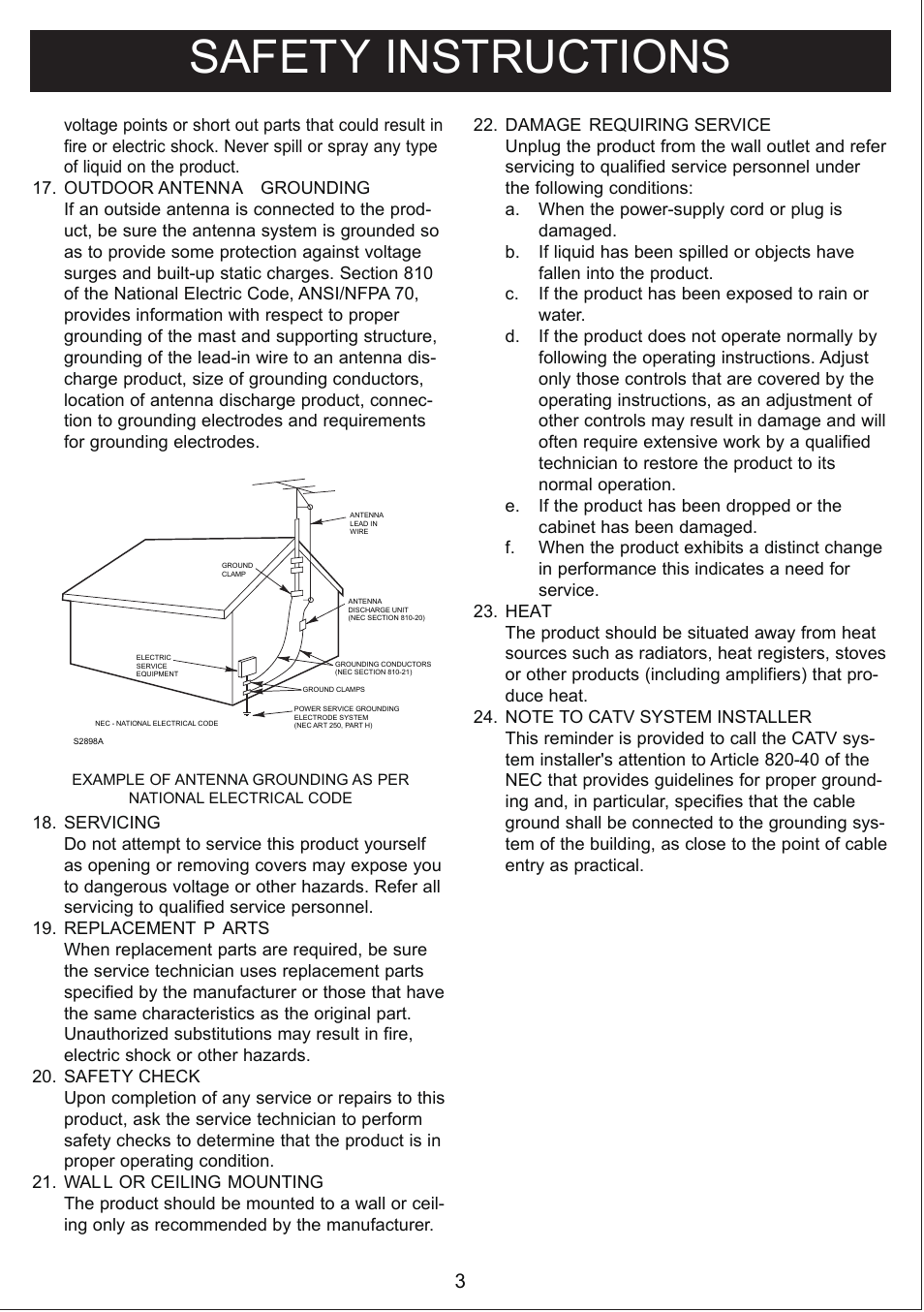 Safety instructions | Curtis IP205 User Manual | Page 4 / 10