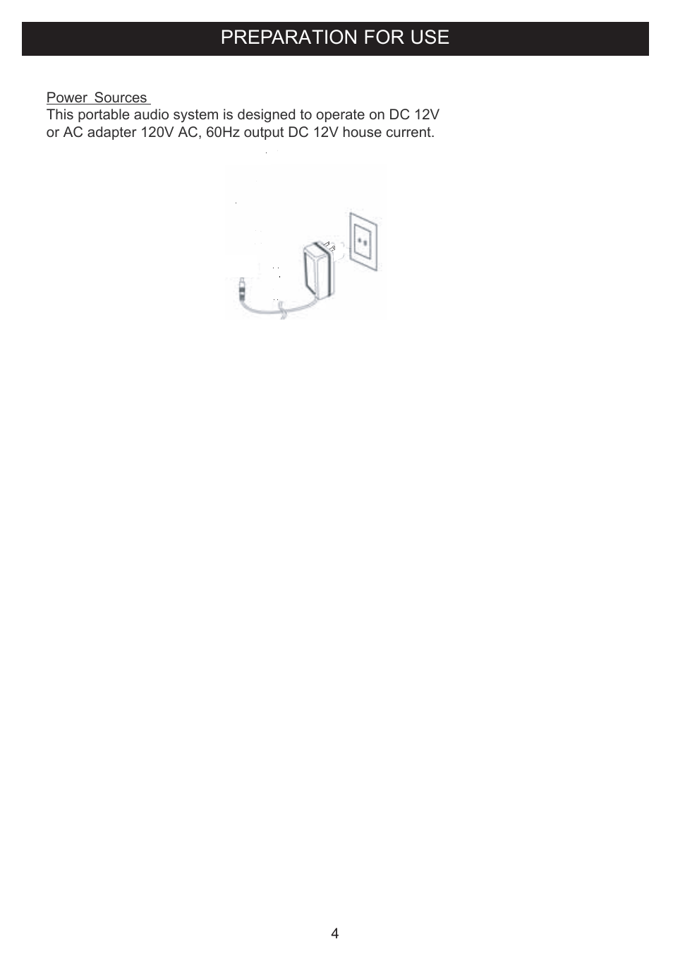 Preparation for use | Curtis IP205 User Manual | Page 5 / 10