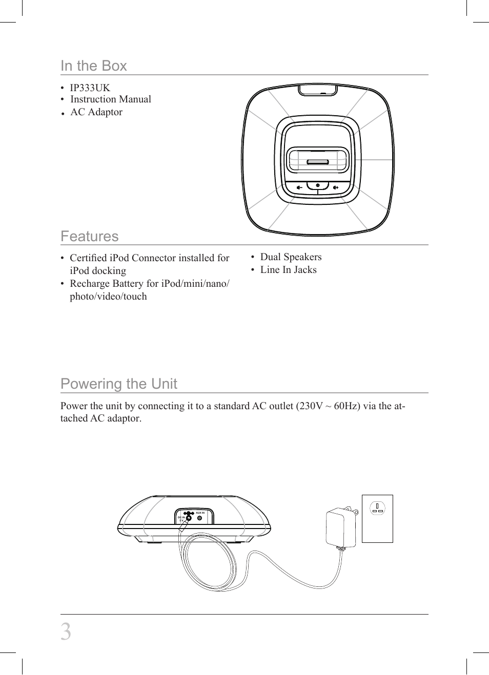 Curtis IP333UK User Manual | Page 3 / 6