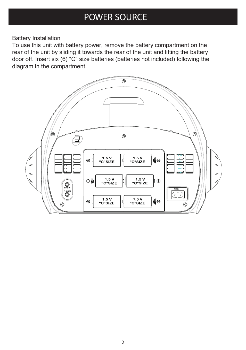 Power source | Curtis IP562UK User Manual | Page 3 / 7