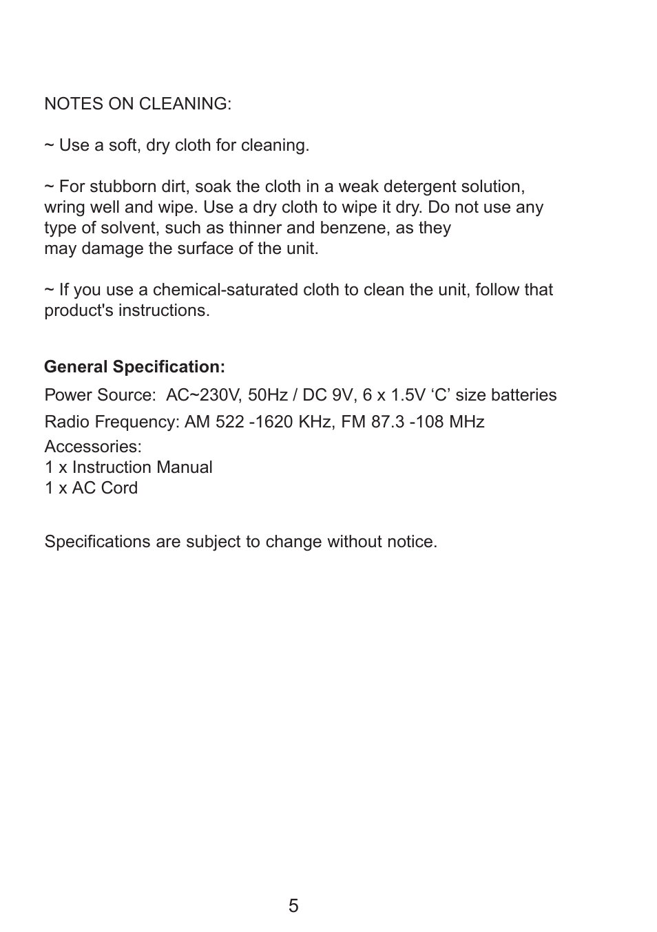 Curtis IP562UK User Manual | Page 6 / 7