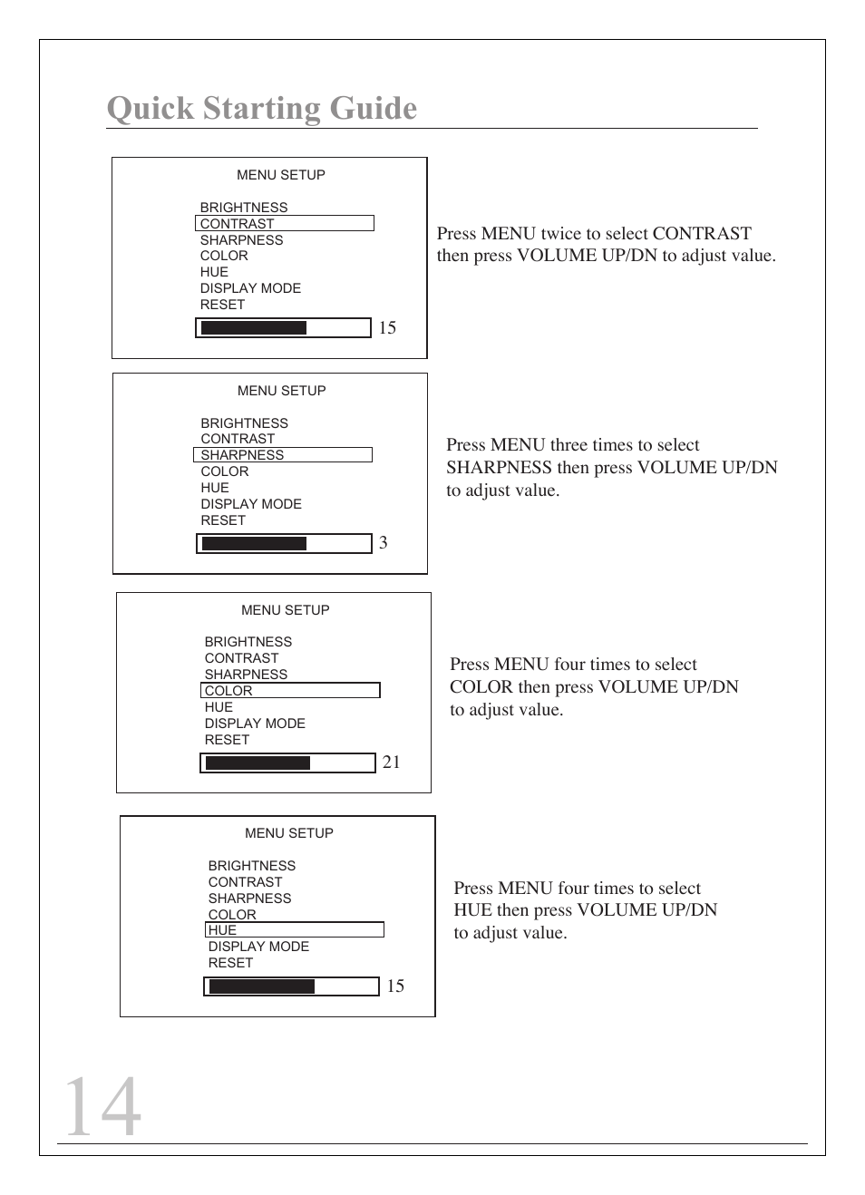 Quick starting guide | Curtis IP9012 User Manual | Page 14 / 20