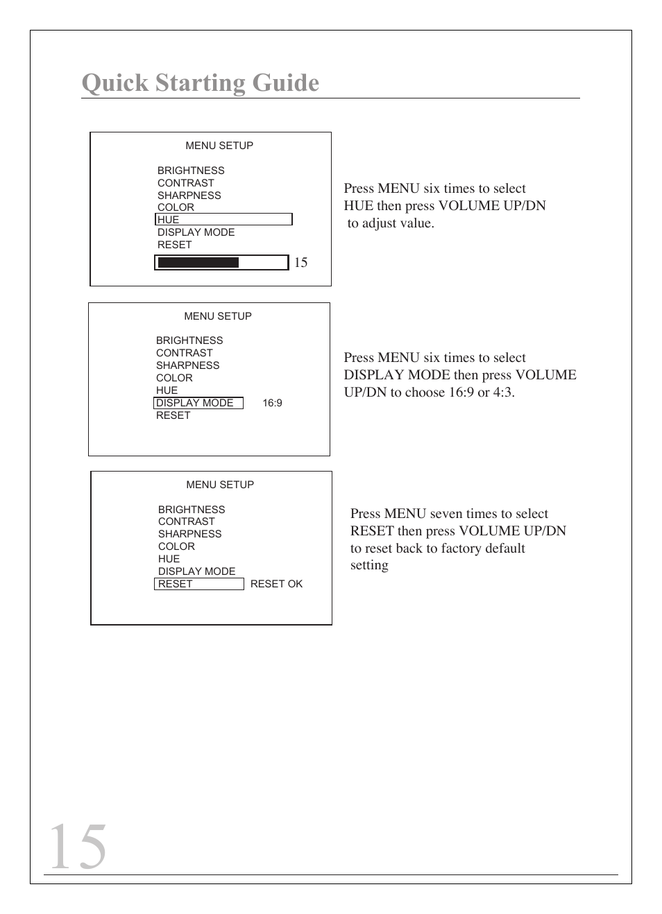 Quick starting guide | Curtis IP9012 User Manual | Page 15 / 20