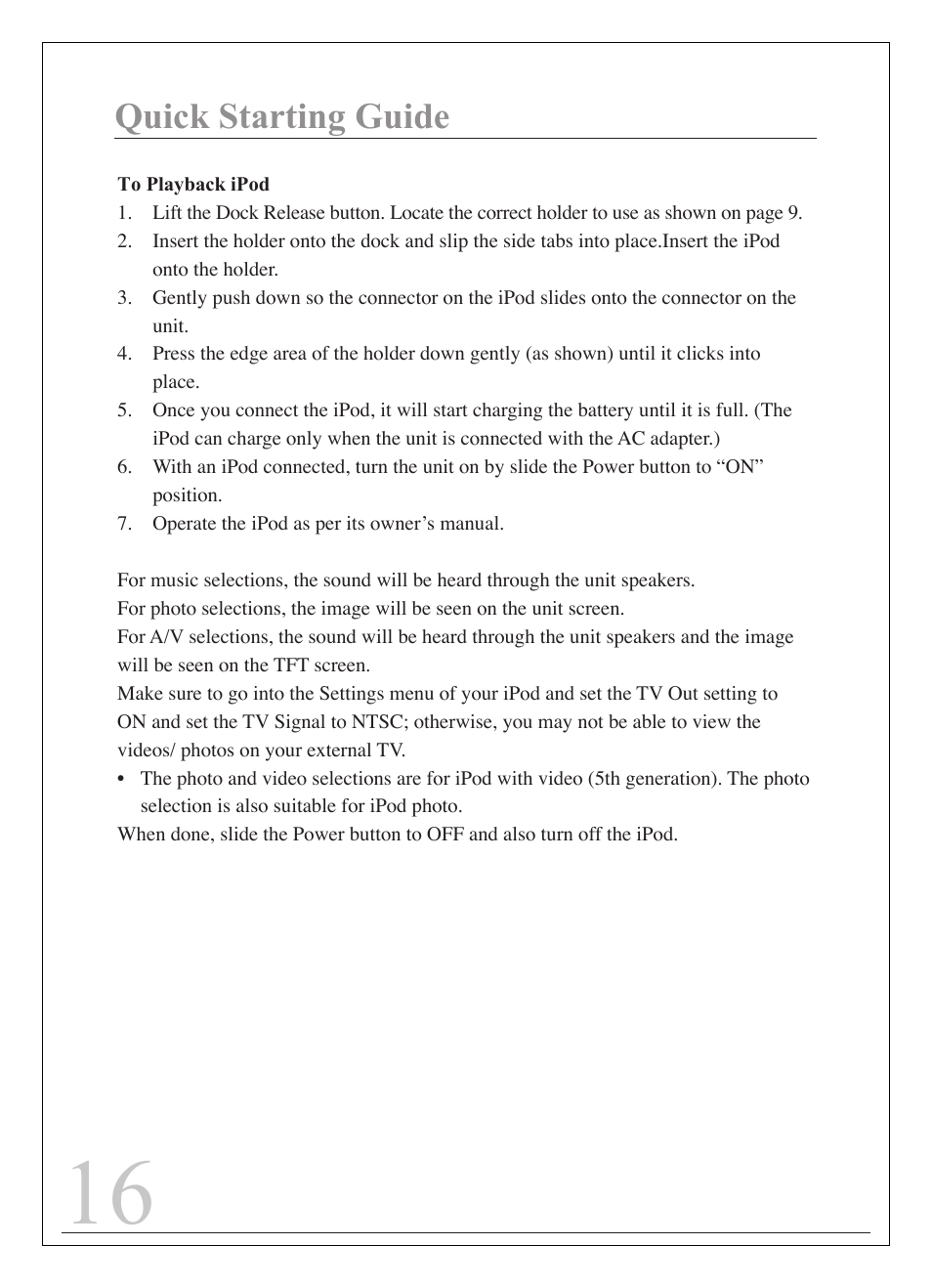 Quick starting guide | Curtis IP9012 User Manual | Page 16 / 20