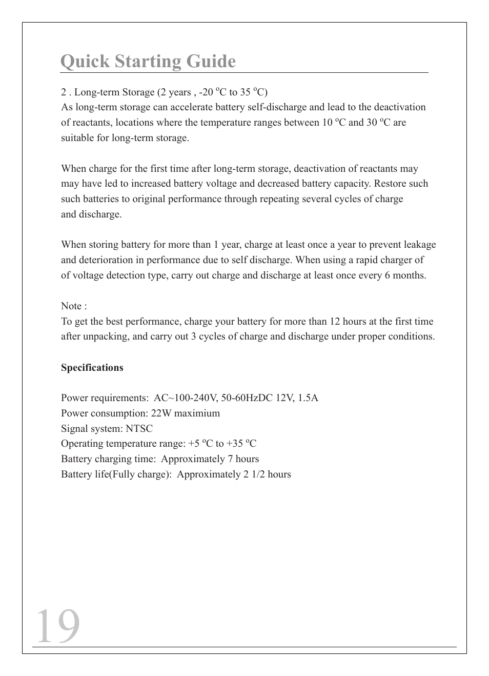 Quick starting guide | Curtis IP9012 User Manual | Page 19 / 20