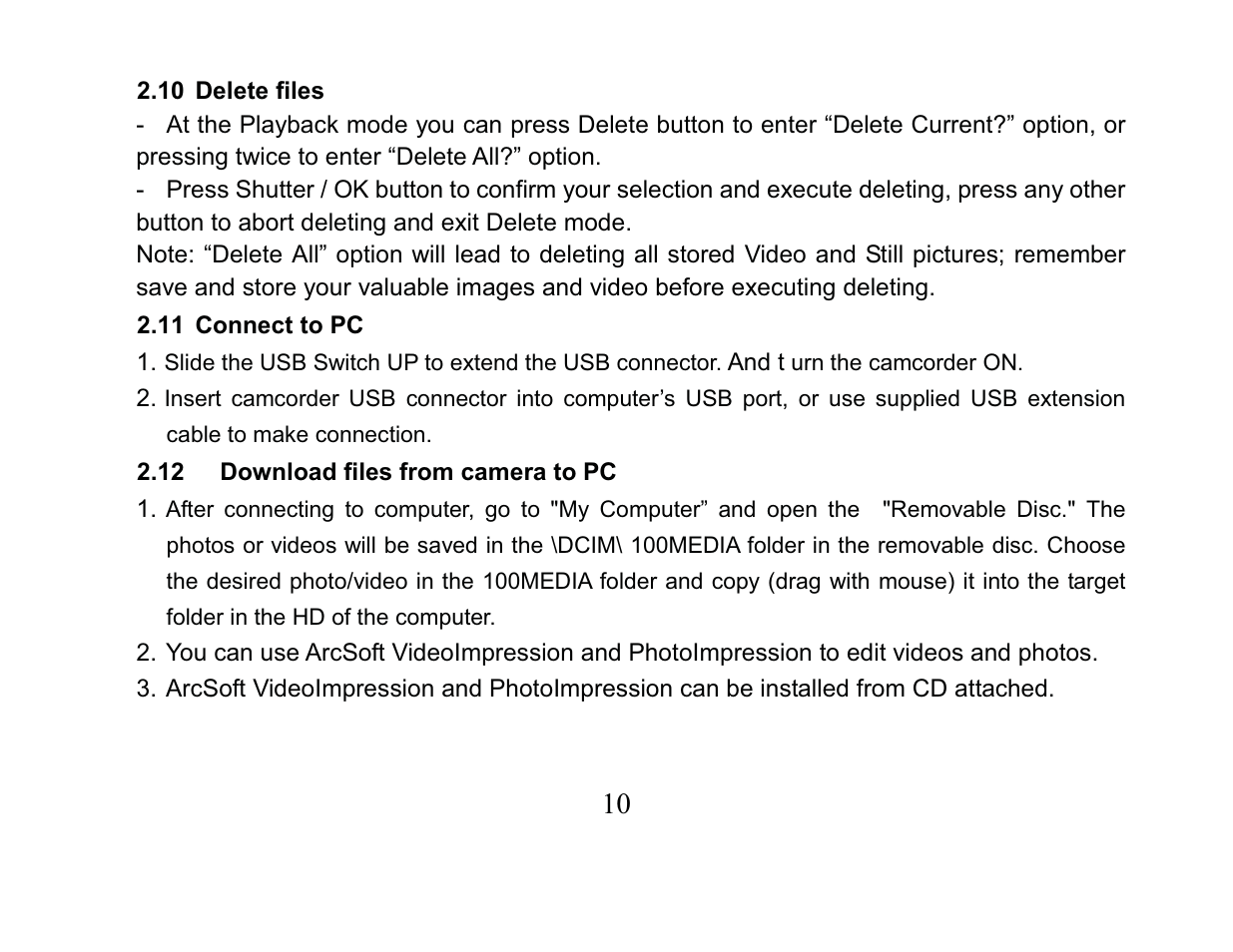 Curtis VR215 User Manual | Page 10 / 32