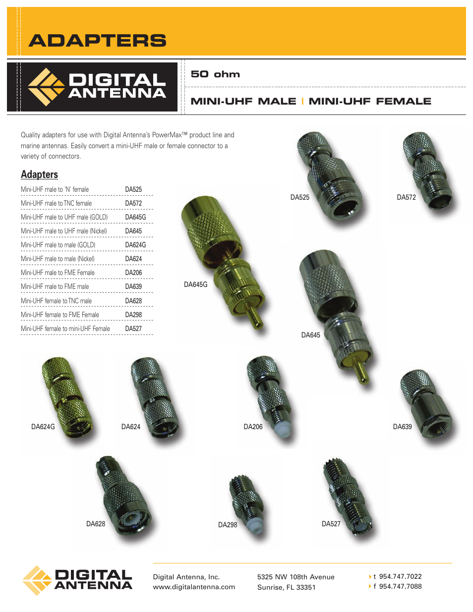 Digital Antenna DA624 User Manual | 1 page