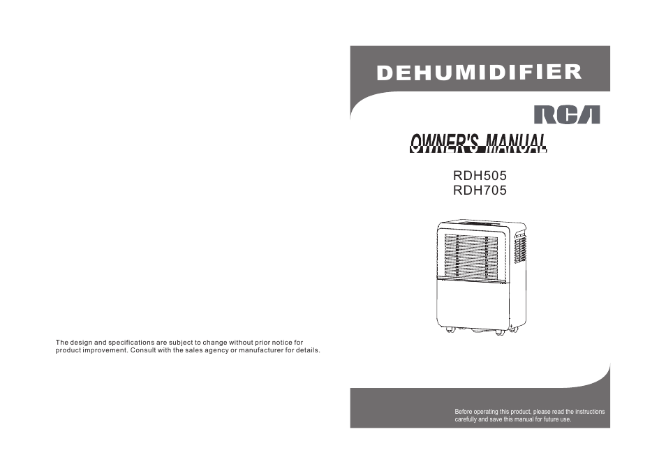 Curtis RDH705 User Manual | 7 pages