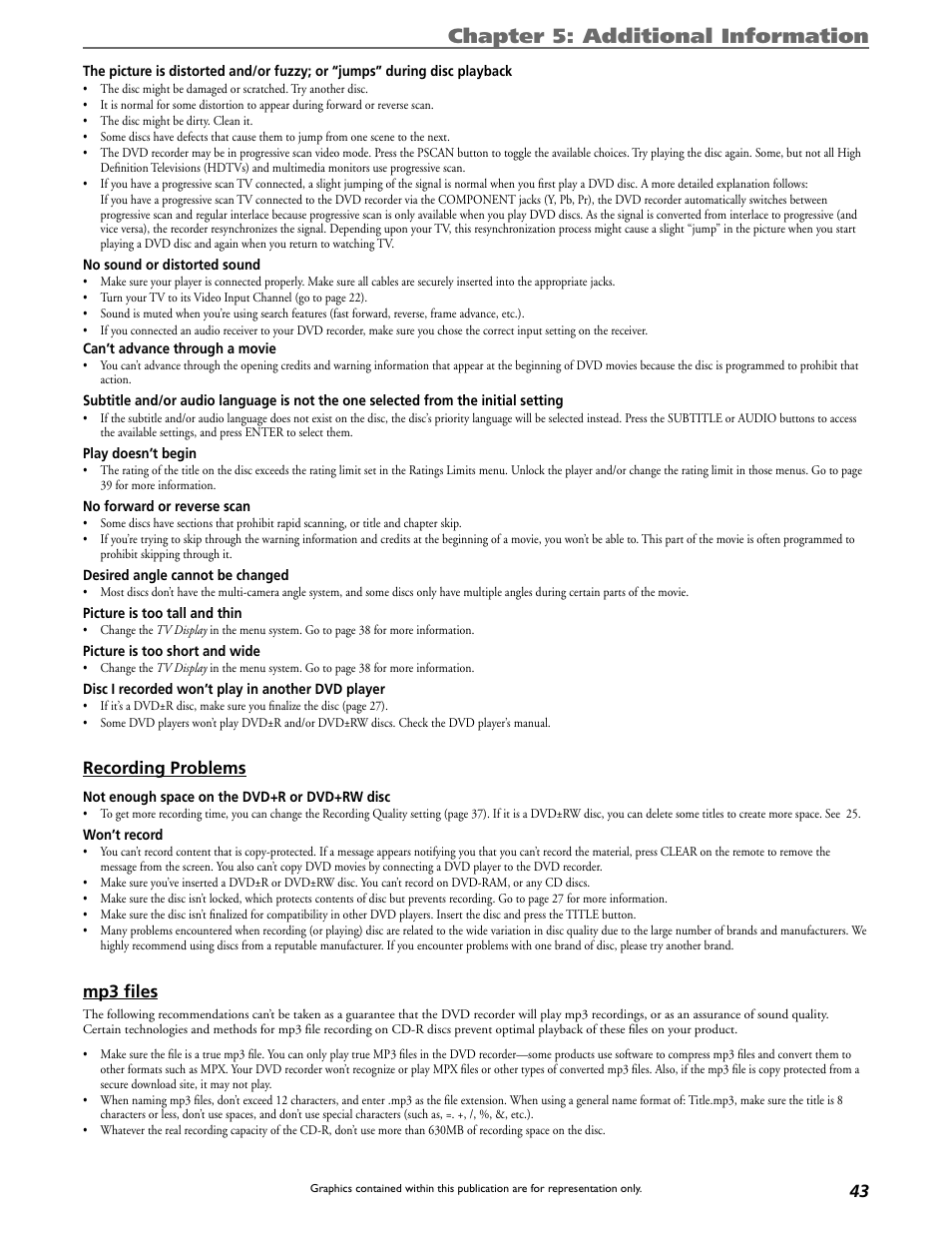 Chapter 5: additional information | Curtis DRC8320N User Manual | Page 45 / 48