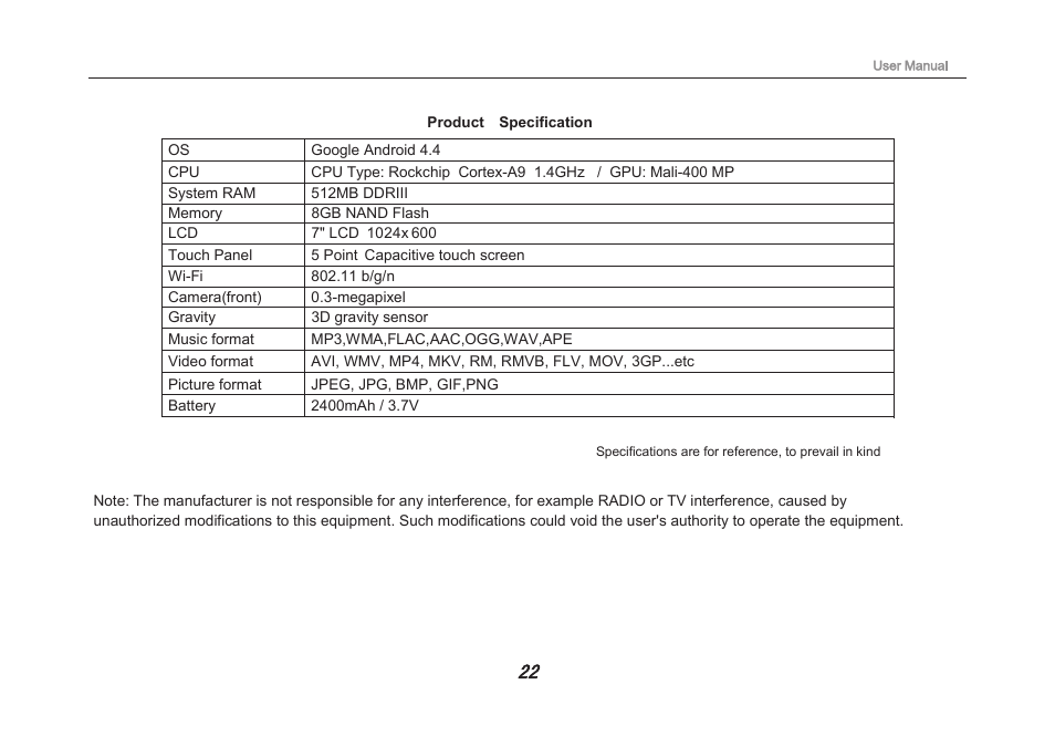 Curtis PLT7130G User Manual | Page 23 / 24