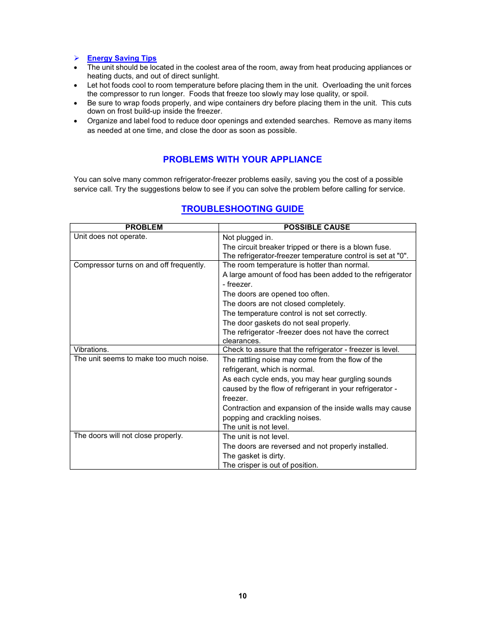 Curtis FR551 User Manual | Page 10 / 11