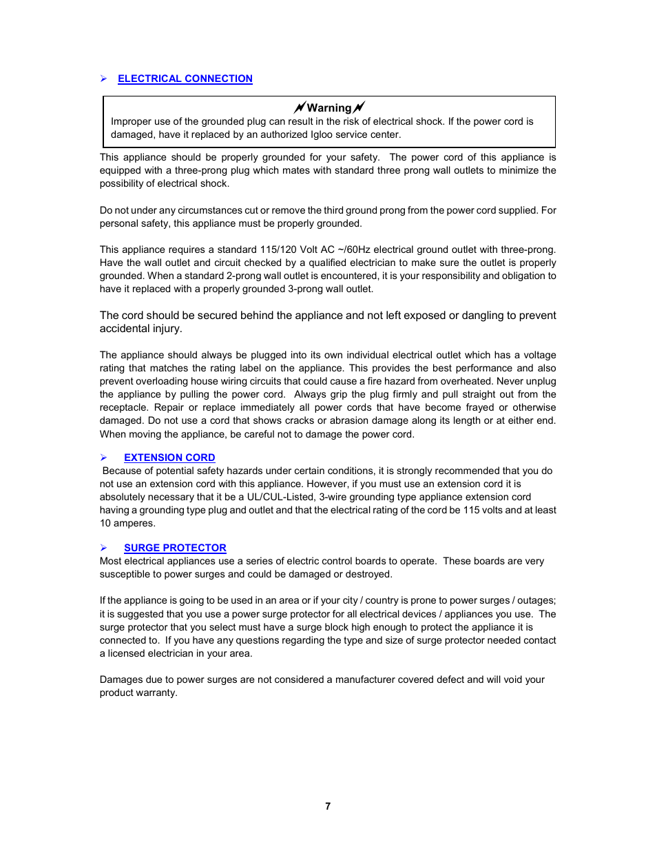 Curtis FR551 User Manual | Page 7 / 11