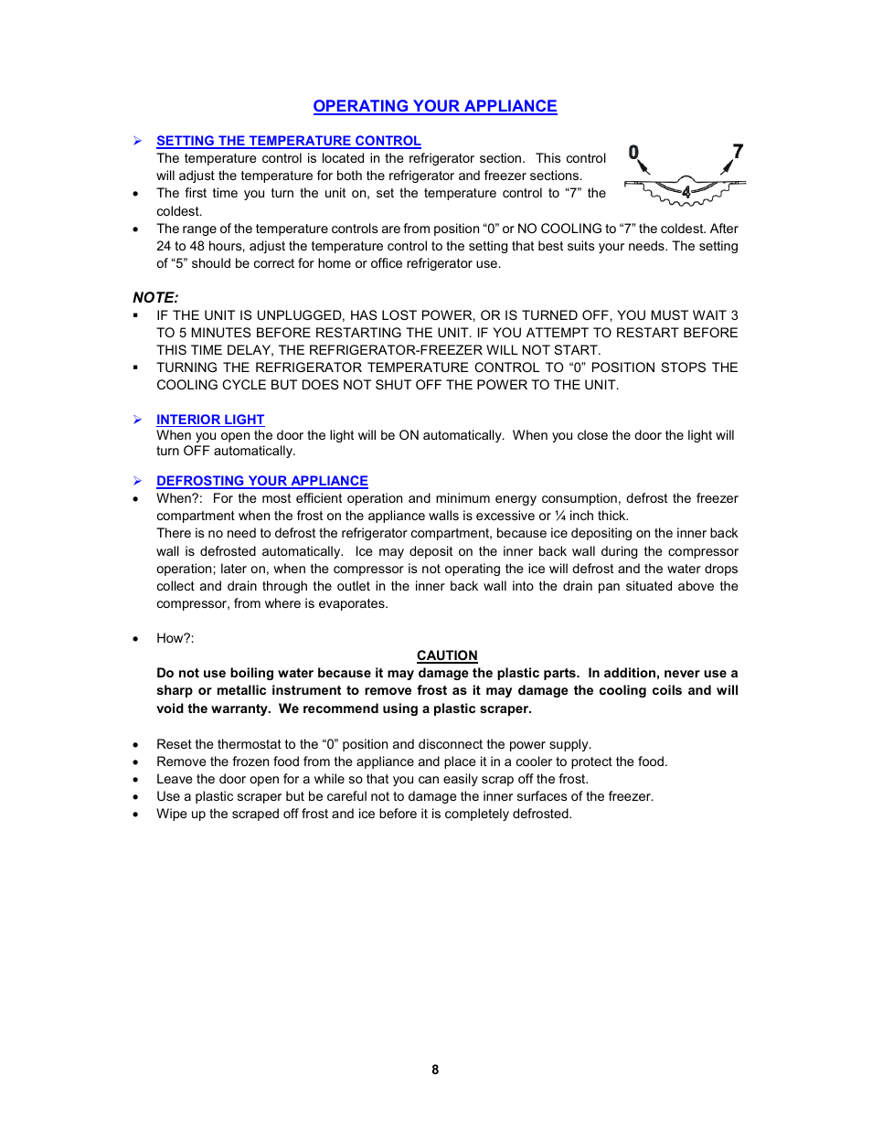 Curtis FR551 User Manual | Page 8 / 11