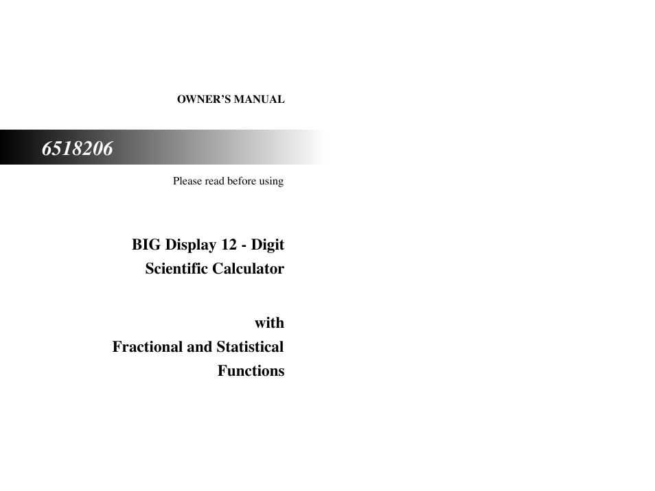 Datexx 6518206 User Manual | 15 pages