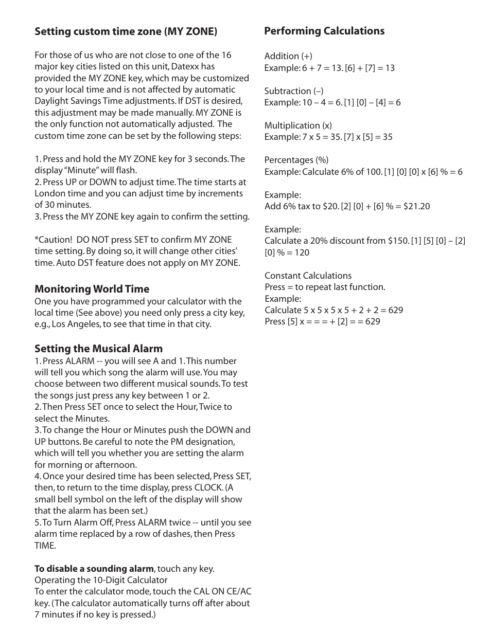 Df551_om2 | Datexx DESK PILOT II DF-551 User Manual | Page 2 / 4