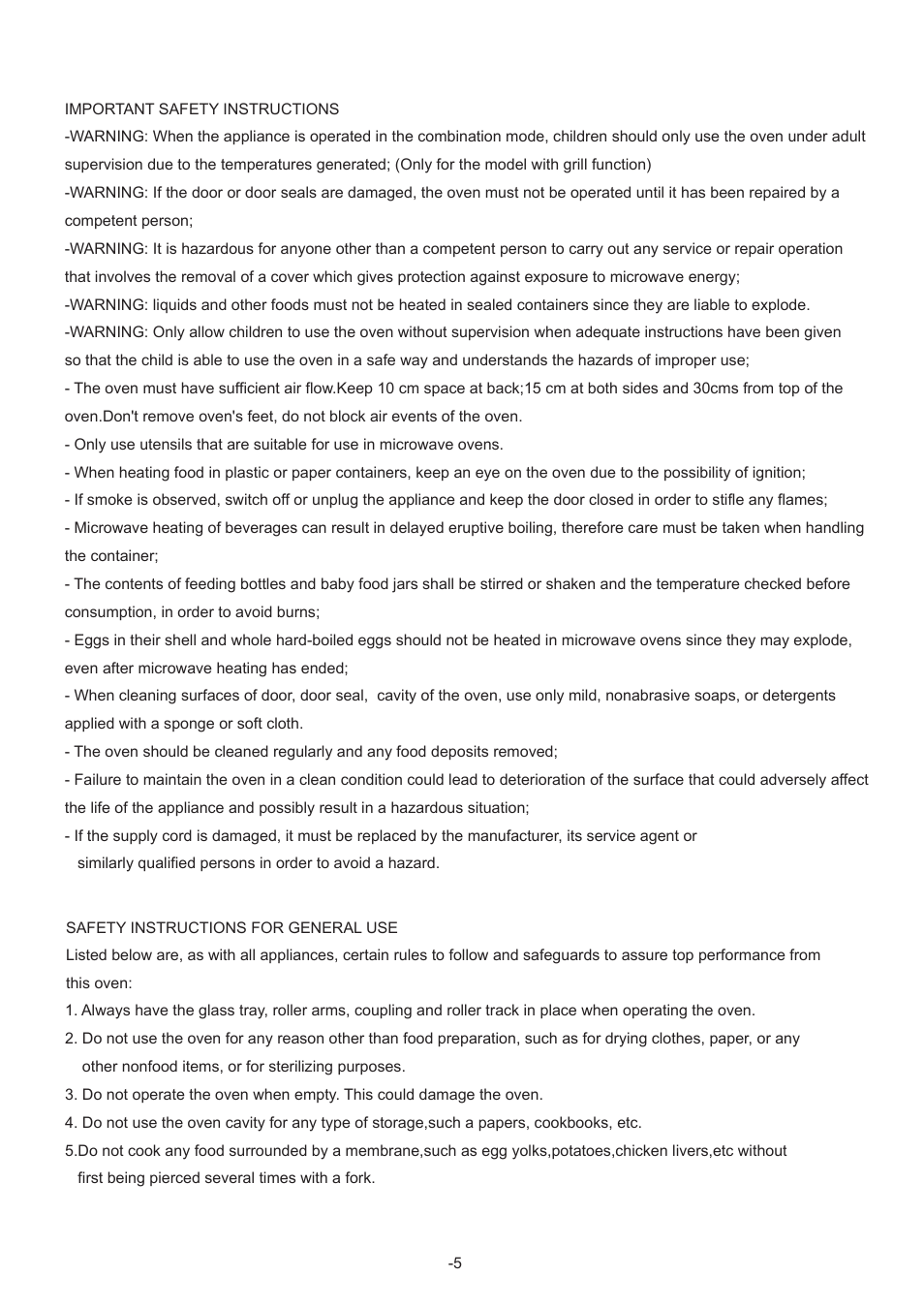 Curtis OMW1144 User Manual | Page 5 / 10