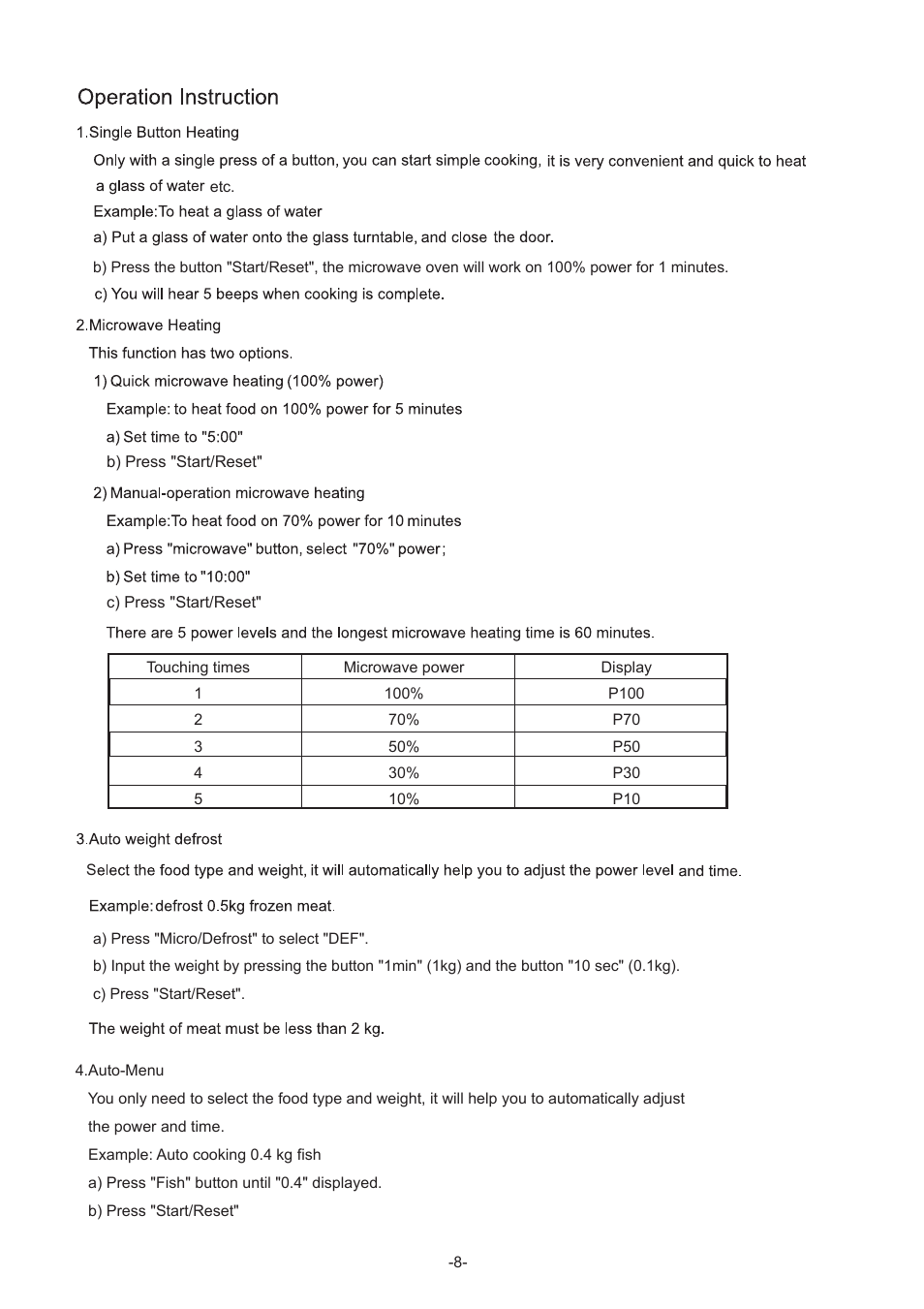 Curtis OMW1144 User Manual | Page 8 / 10