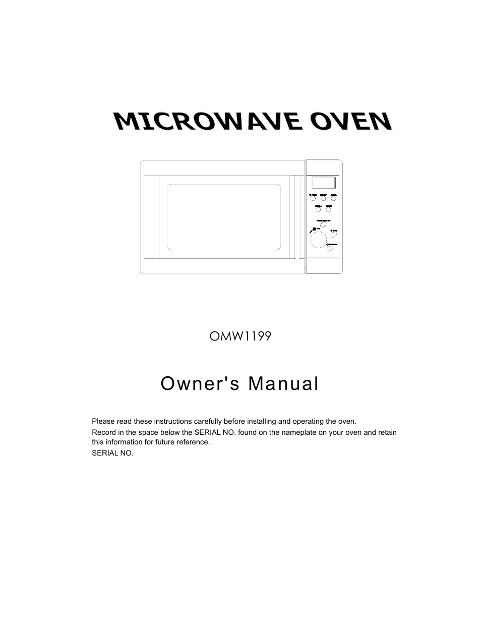 Curtis OMW1199 User Manual | 11 pages