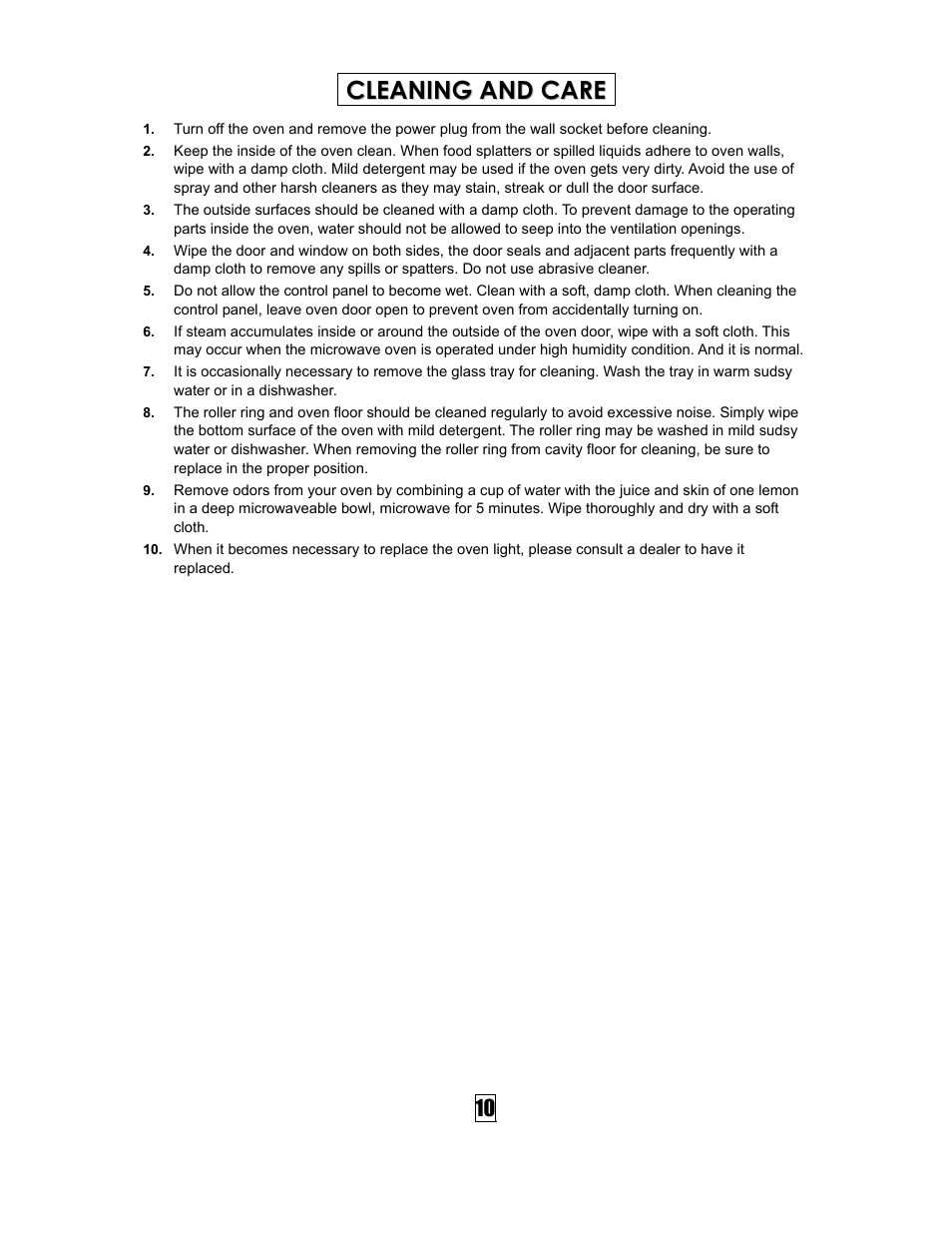 Curtis OMW1199 User Manual | Page 11 / 11