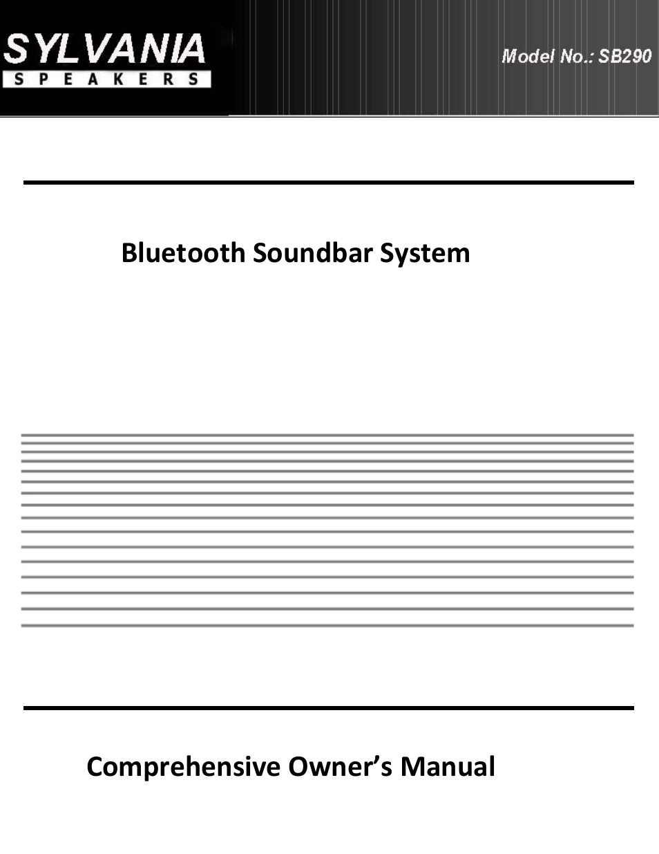 Curtis SB290 User Manual | 5 pages