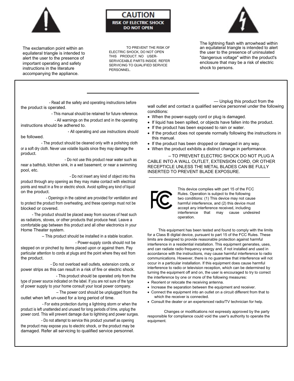 Important safety instructions | Curtis SB290 User Manual | Page 2 / 5