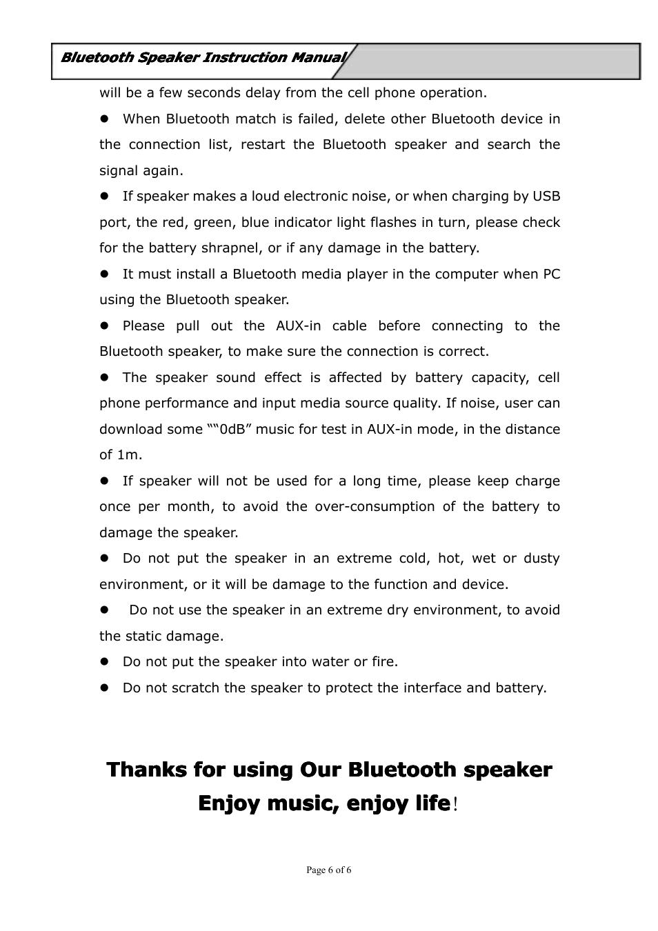 Curtis SP260 User Manual | Page 6 / 6