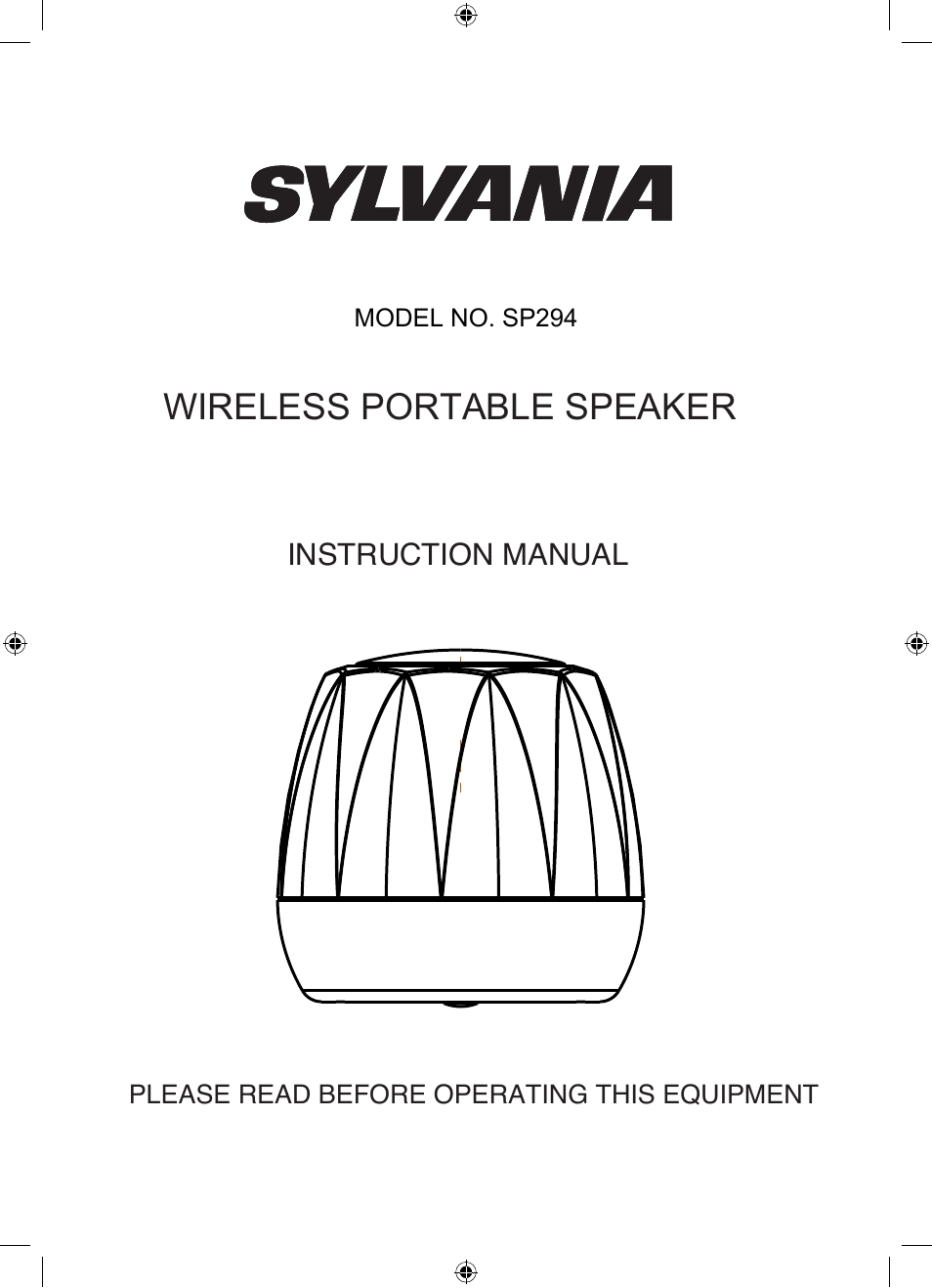 Curtis SP294 User Manual | 7 pages