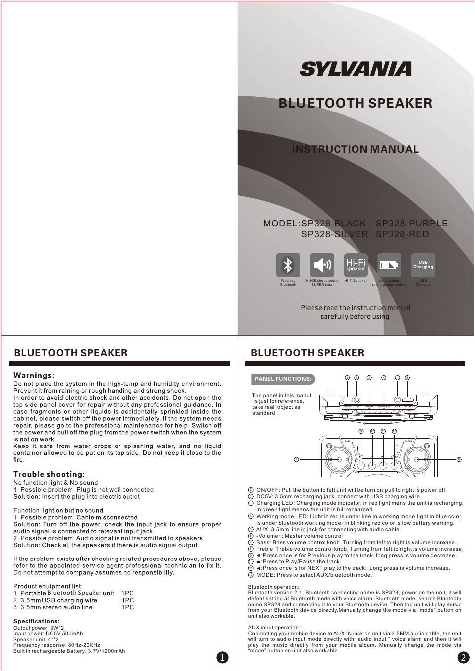 Curtis SP328 User Manual | 2 pages