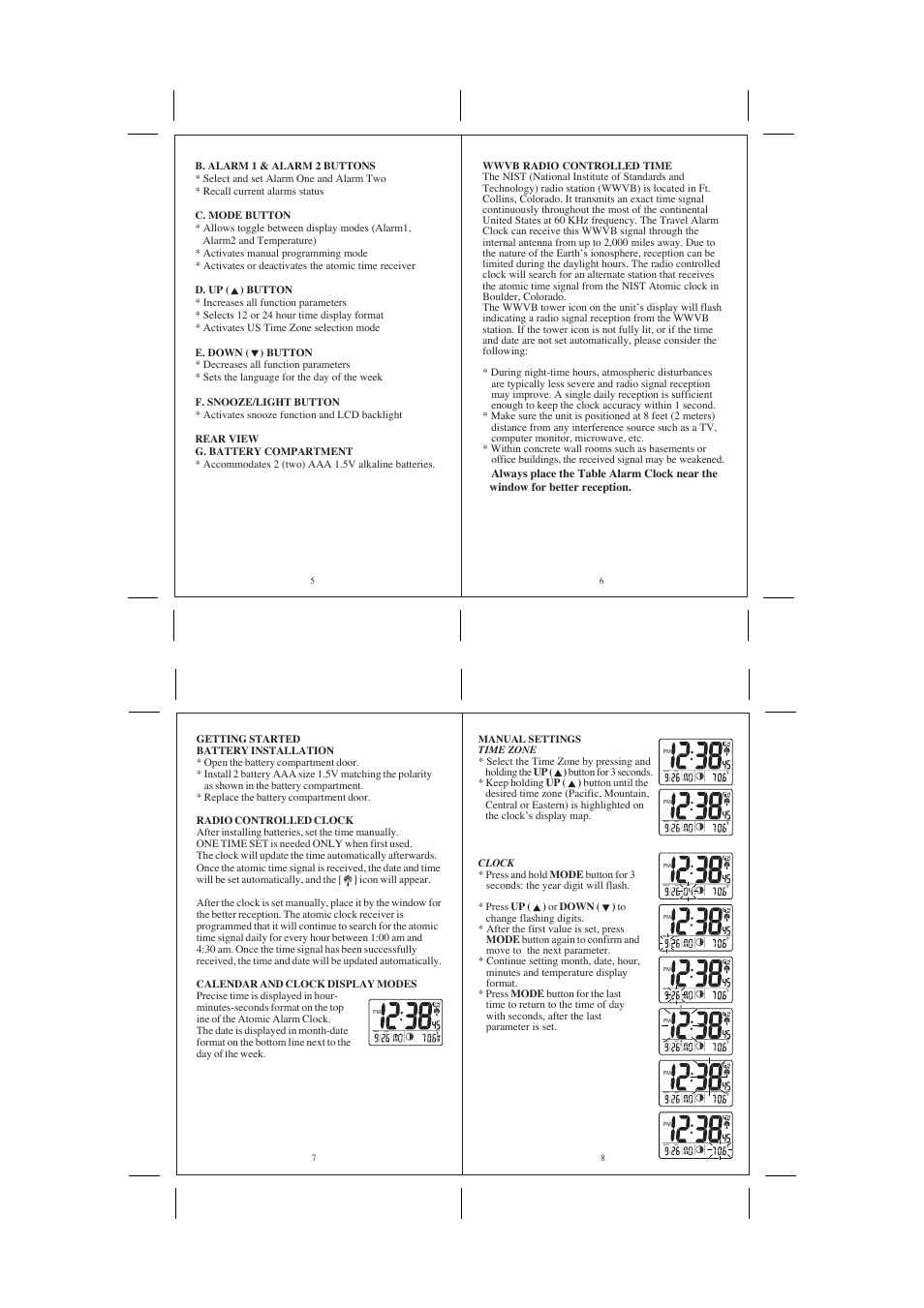 Datexx EXACTIME RC171W User Manual | Page 2 / 4
