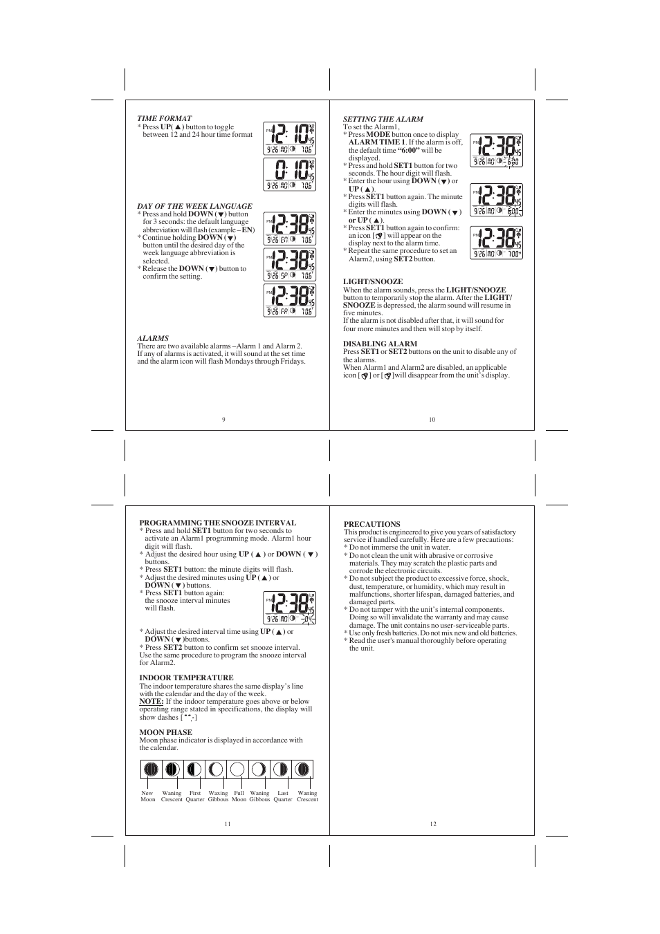 Date month alarm 1, Date month, Date month date month | Date month 1 alarm 1 | Datexx EXACTIME RC171W User Manual | Page 3 / 4