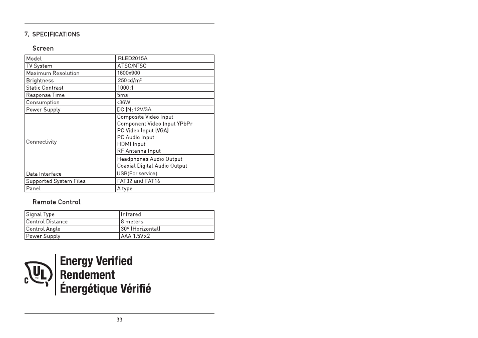 Curtis RLED2015A User Manual | Page 18 / 18