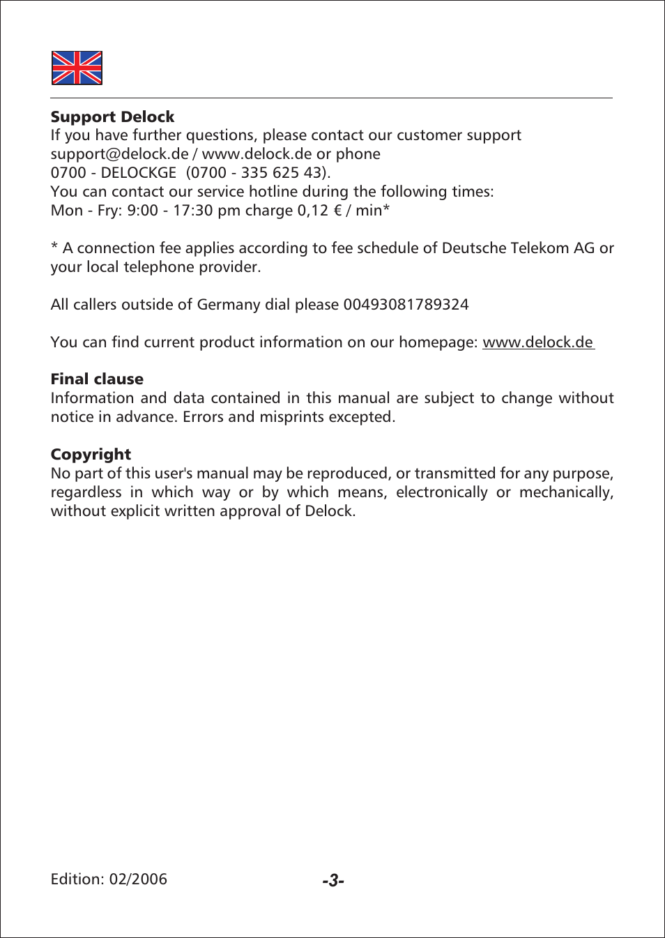 Usb 2.0 pci express card, 4+1 port, W w w. de l oc k .d e | DeLOCK 89110 User Manual | Page 4 / 4