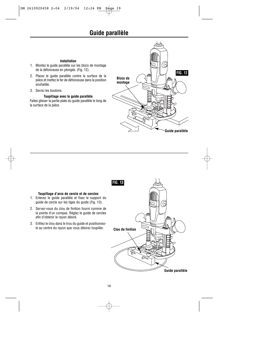 Guide parallèle | Dremel 335 User Manual | Page 19 / 36