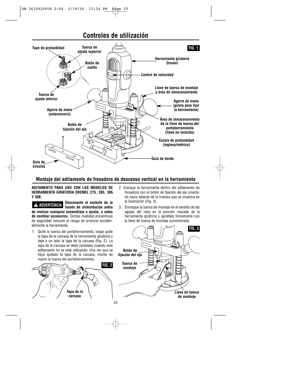 Controles de utilización | Dremel 335 User Manual | Page 25 / 36