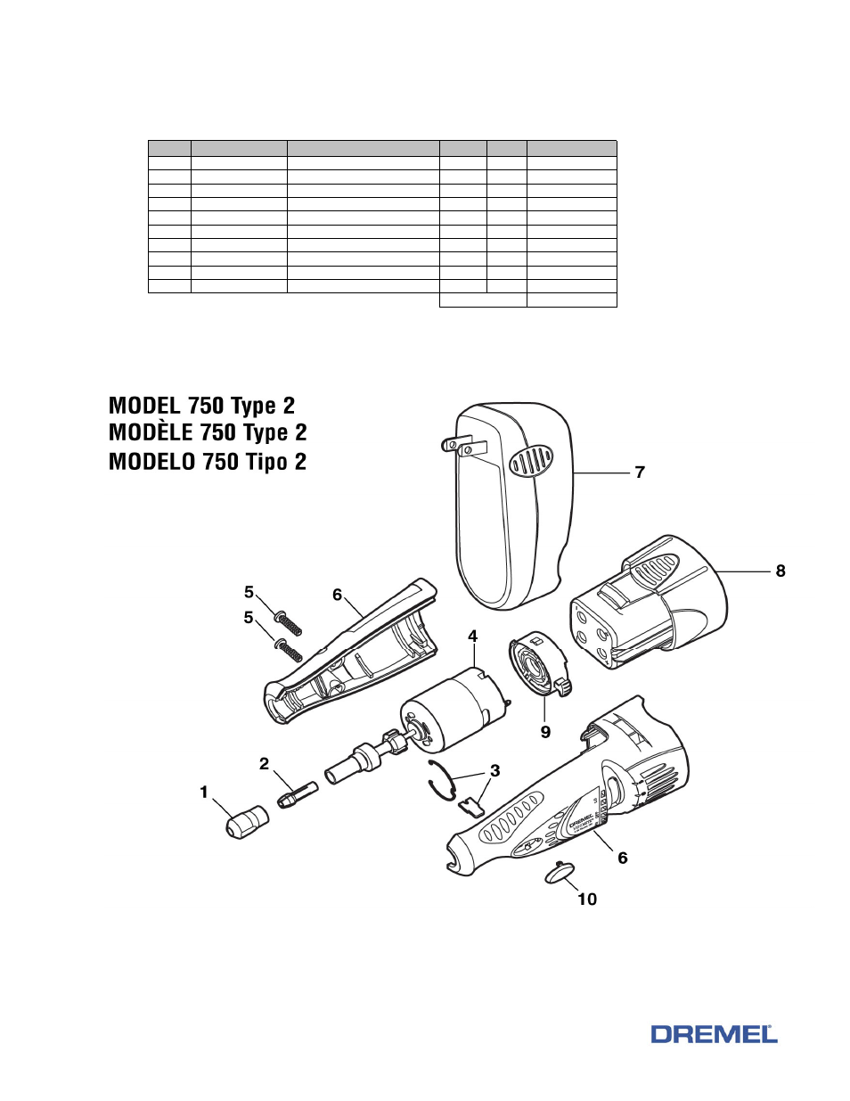 Dremel 7.2V Cordless Rotary Tool 750-2 User Manual | 2 pages