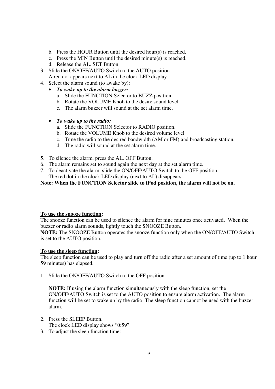 RCA WM60A User Manual | Page 9 / 11