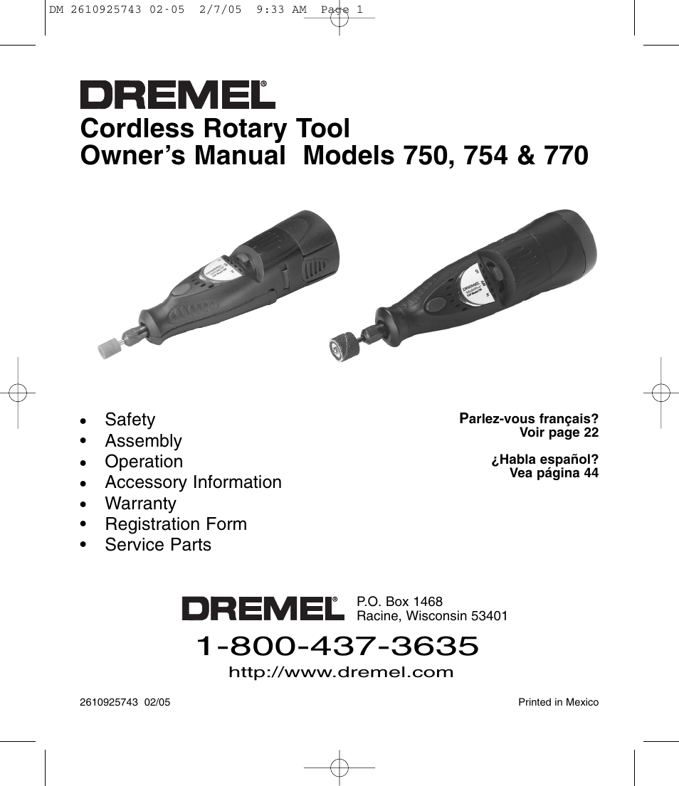 Dremel 770 User Manual | 68 pages