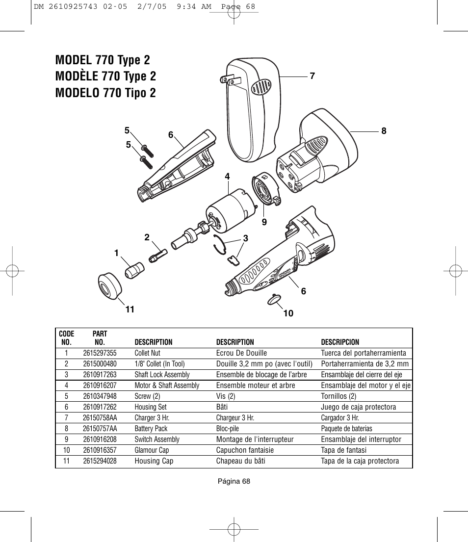 Dremel 770 User Manual | Page 68 / 68