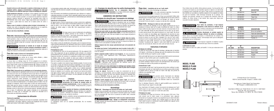 Dremel PL400 User Manual | Page 2 / 2