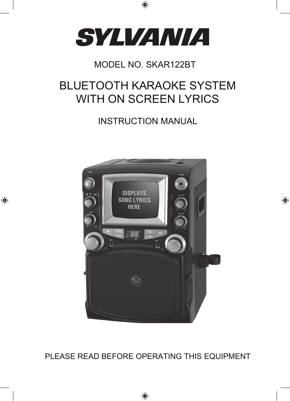 Curtis SKAR122BT User Manual | 12 pages