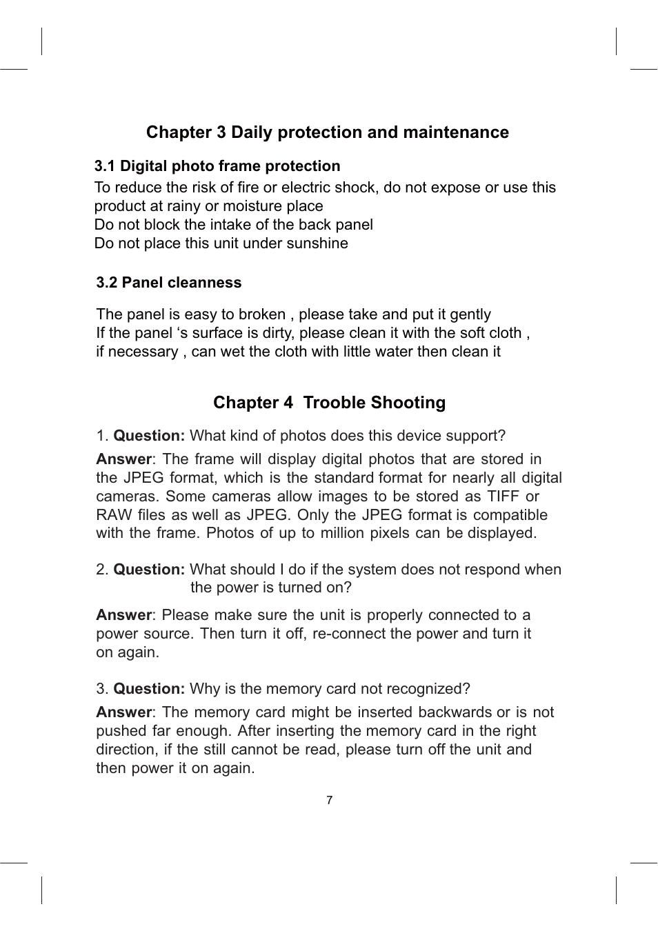 Curtis SDPF752B User Manual | Page 8 / 8