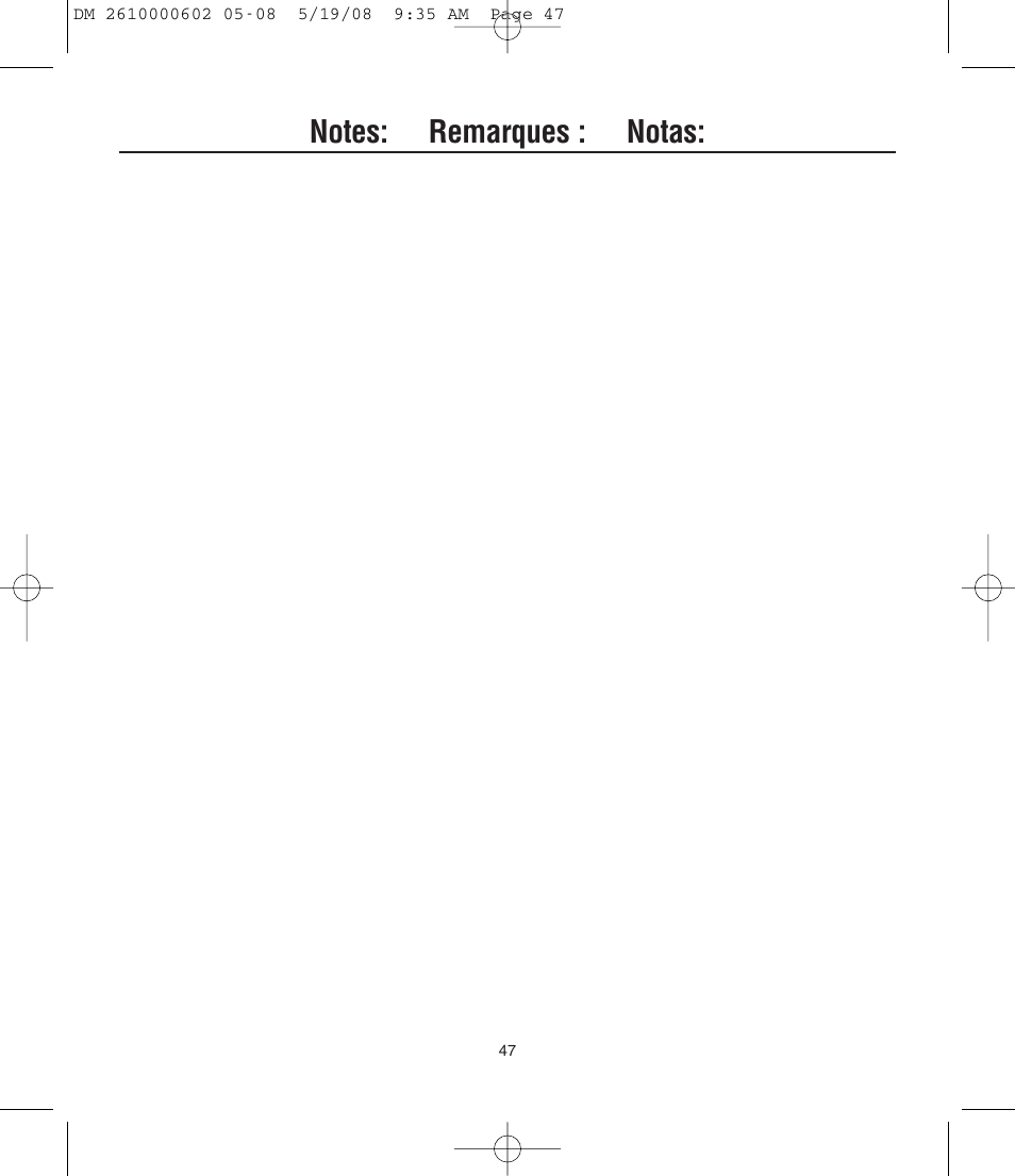 Dremel DM 2610000602 761 User Manual | Page 47 / 48