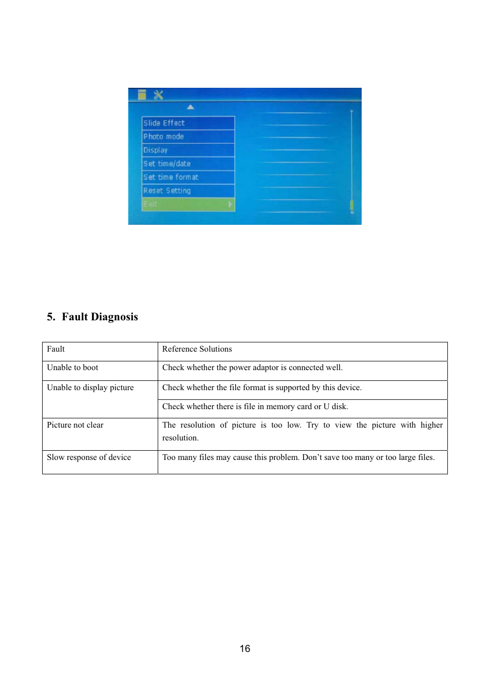 Fault diagnosis | Curtis SDPF787 User Manual | Page 16 / 17