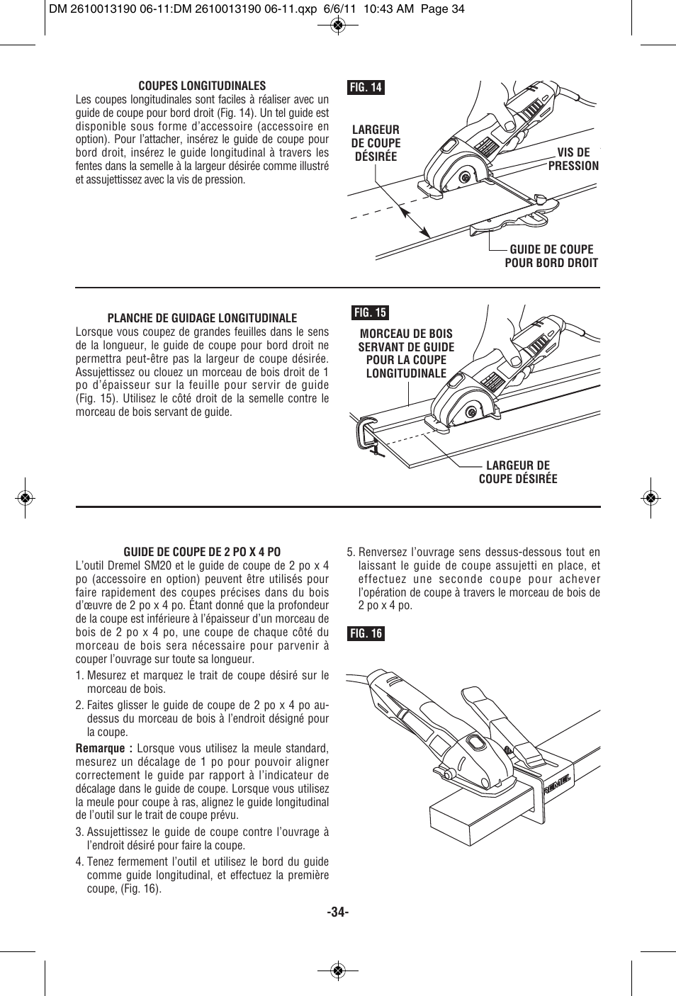 Dremel SM20 User Manual | Page 34 / 60