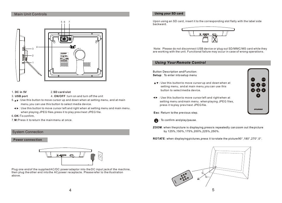 Ò³ãæ 4 | Curtis SDPF887 User Manual | Page 4 / 6
